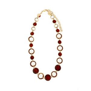 COLLANA VENERE IN OTTONE CM 48+10