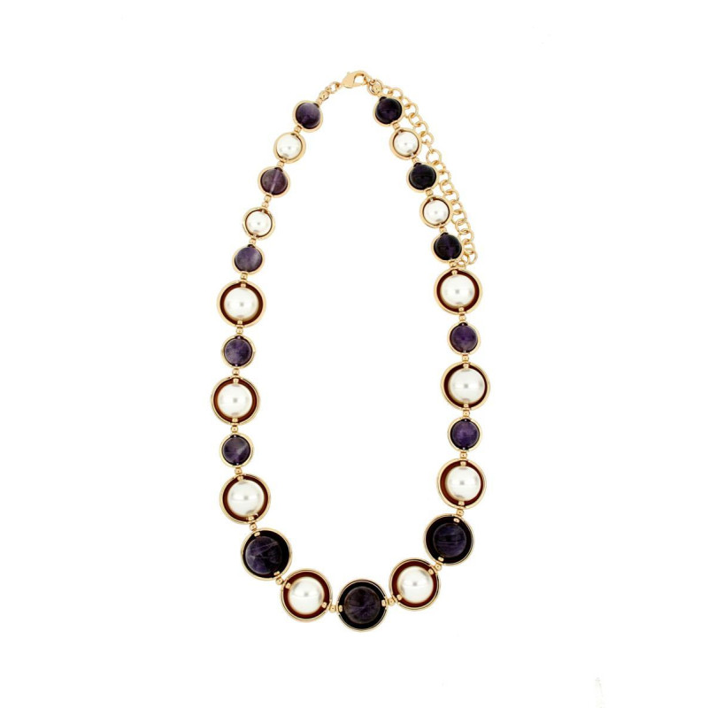 COLLANA VENERE IN OTTONE CM 48+10