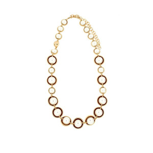 COLLANA VENERE IN OTTONE CM 48+10