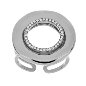 ANELLO "CLIO" MM 23 IN ACCIAIO