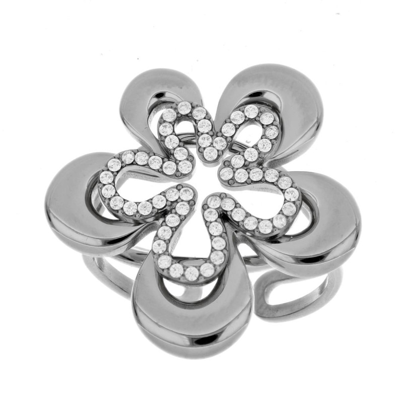 ANELLO "CLIO" MM 23 IN ACCIAIO