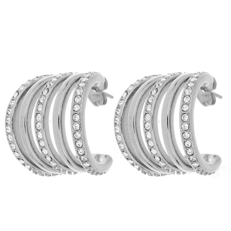 ORECCHINI CIRCE MM 21 IN ACCIAIO