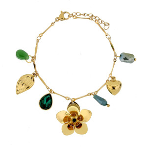 BRACCIALE NYSSA CM 16+3 IN ACCIAIO FIORE MM 20