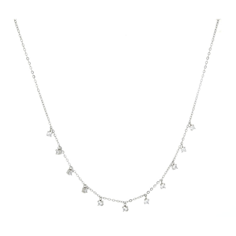 COLLANA SAMYRA IN ACCIAIO CM 30+9