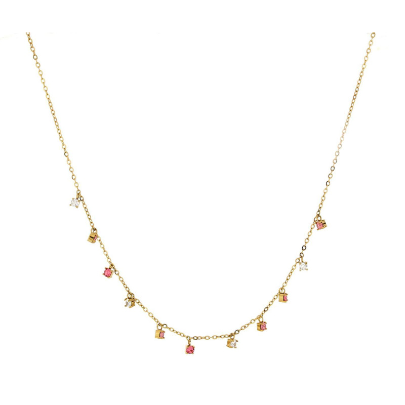 COLLANA SAMYRA IN ACCIAIO CM 30+9