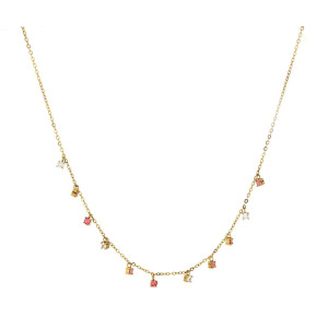 COLLANA SAMYRA IN ACCIAIO CM 30+9