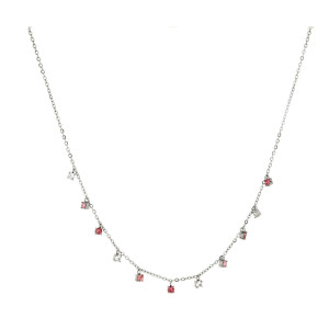 COLLANA SAMYRA IN ACCIAIO CM 30+9