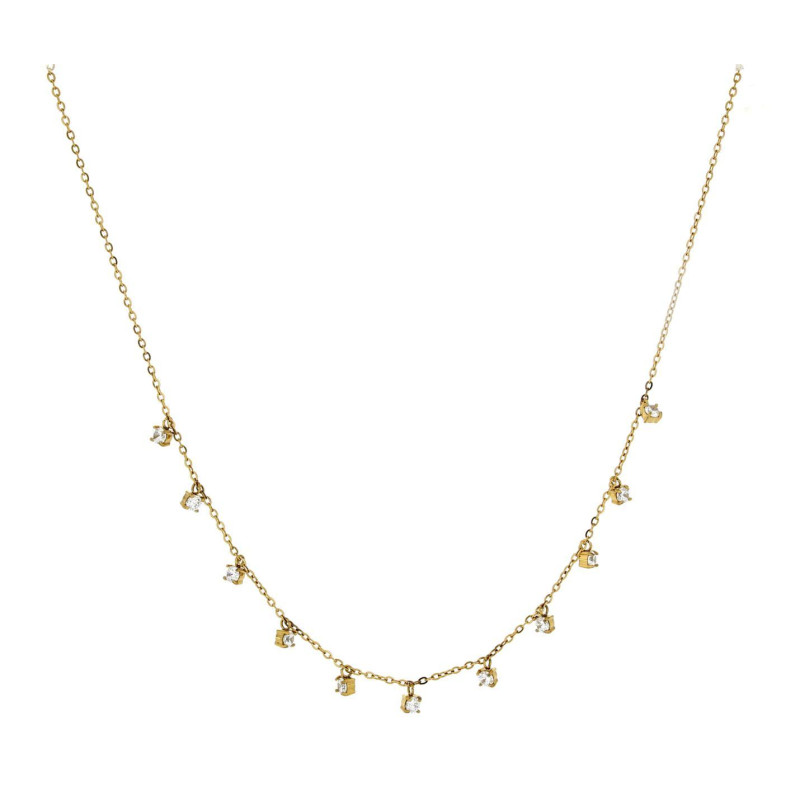 COLLANA SAMYRA IN ACCIAIO CM 30+9