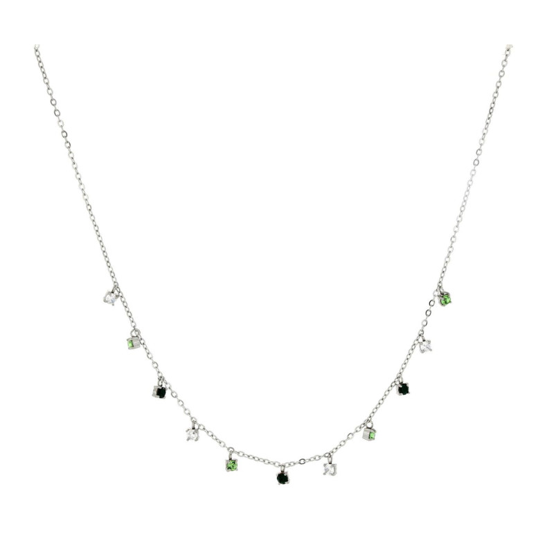 COLLANA SAMYRA IN ACCIAIO CM 30+9
