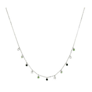 COLLANA SAMYRA IN ACCIAIO CM 30+9