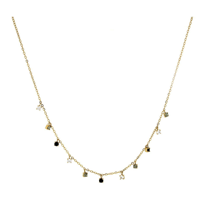 COLLANA SAMYRA IN ACCIAIO CM 30+9
