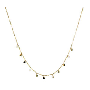 COLLANA SAMYRA IN ACCIAIO CM 30+9