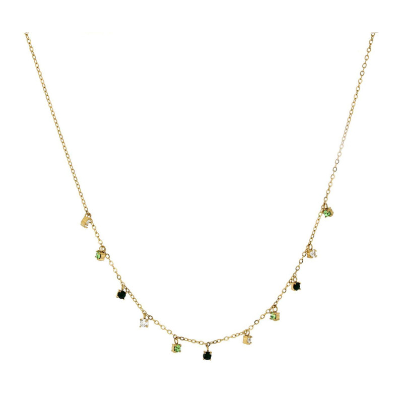 COLLANA SAMYRA IN ACCIAIO CM 30+9