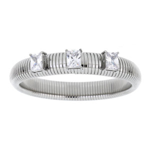 BRACCIALE KAYRO IN ACCIAIO ZIRCONE MM 11X8