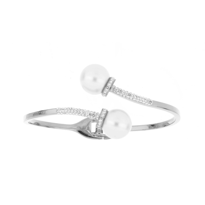 BRACCIALE KAYRO IN ACCIAIO PERLA MM 12