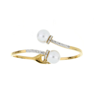 BRACCIALE KAYRO IN ACCIAIO PERLA MM 12