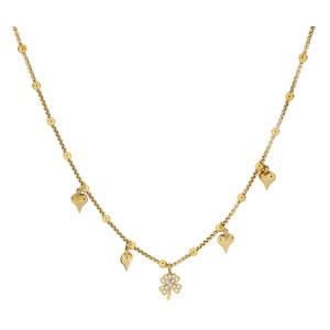 COLLANA ZAHIRA IN ACCIAIO CM 38+5