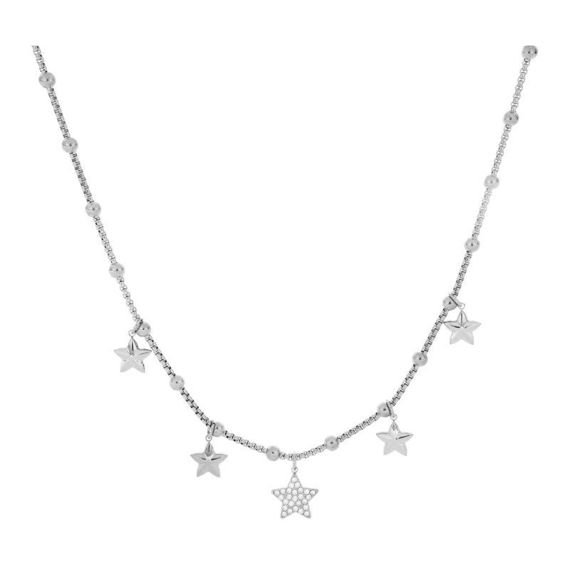 COLLANA ZAHIRA IN ACCIAIO CM 38+5