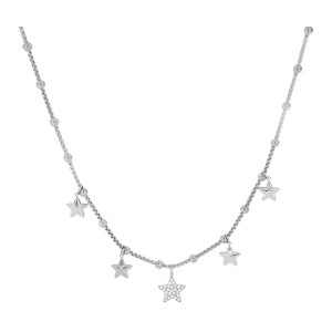 COLLANA ZAHIRA IN ACCIAIO CM 38+5