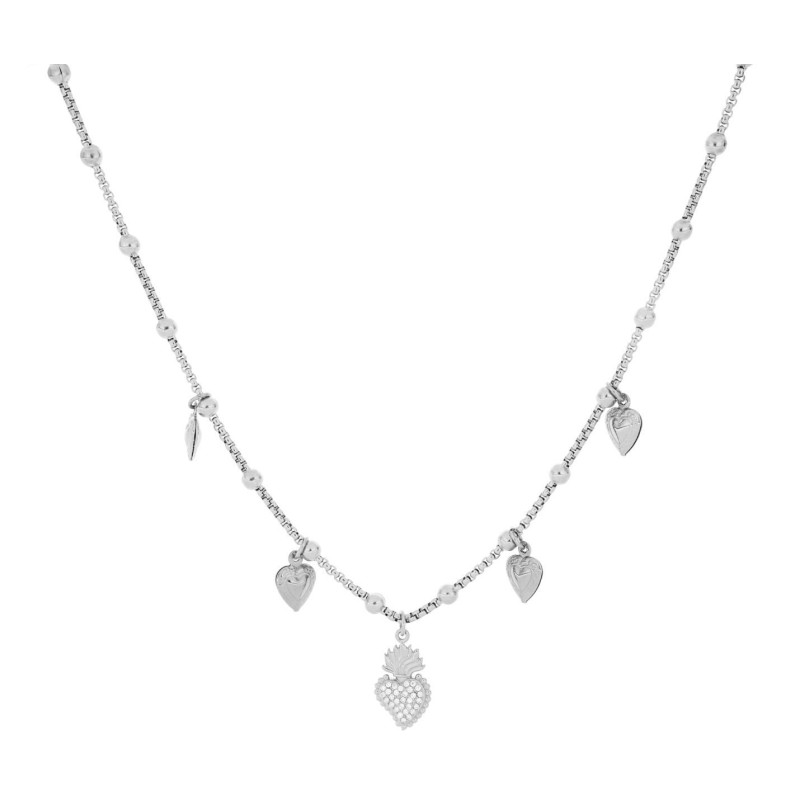 COLLANA ZAHIRA IN ACCIAIO CM 38+5