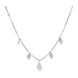 COLLANA ZAHIRA IN ACCIAIO CM 38+5