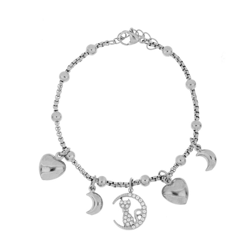 BRACCIALE ZAHIRA IN ACCIAIO CM 17+3