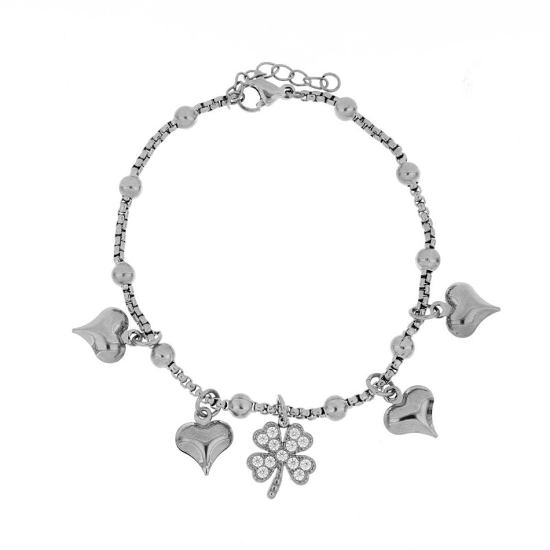 BRACCIALE ZAHIRA IN ACCIAIO CM 17+3