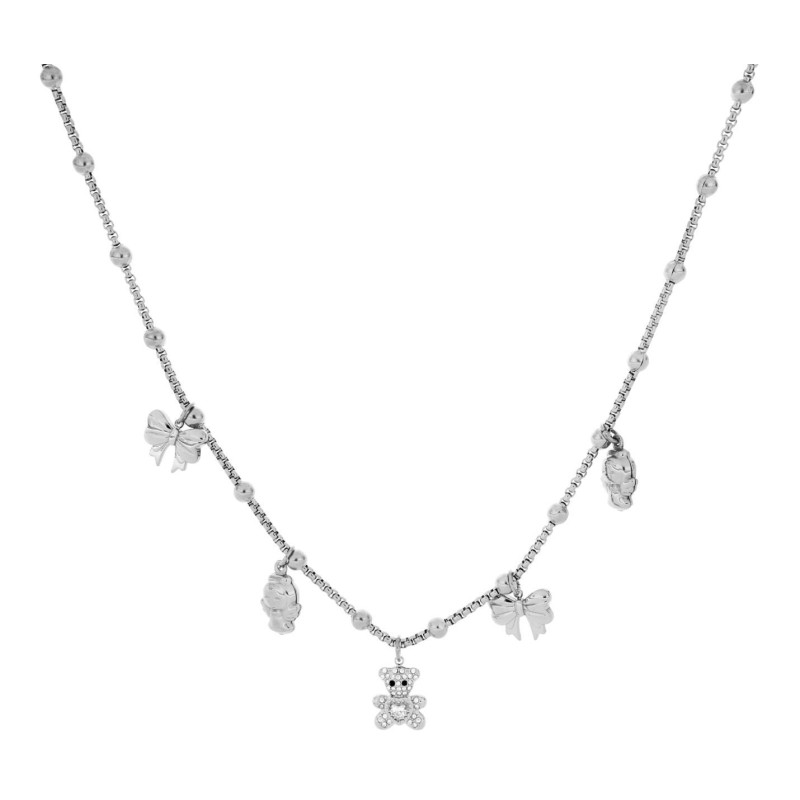 COLLANA ZAHIRA IN ACCIAIO CM 38+5