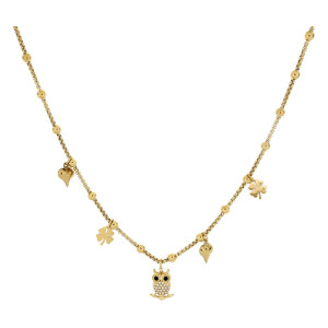COLLANA ZAHIRA IN ACCIAIO CM 38+5