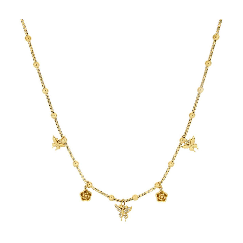 COLLANA ZAHIRA IN ACCIAIO CM 38+5