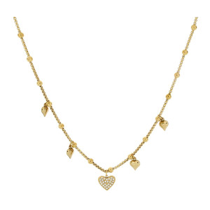 COLLANA ZAHIRA IN ACCIAIO CM 38+5