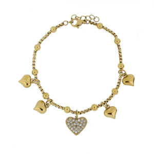 BRACCIALE ZAHIRA IN ACCIAIO CM 17+3