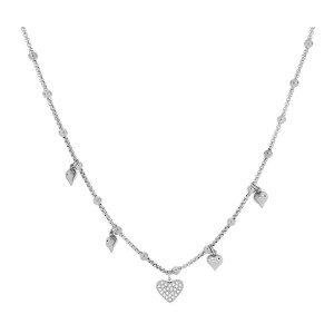 COLLANA ZAHIRA IN ACCIAIO CM 38+5
