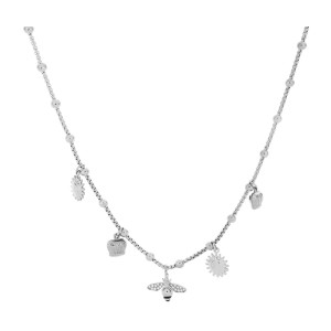 COLLANA ZAHIRA IN ACCIAIO CM 38+5