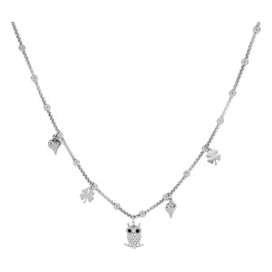 COLLANA ZAHIRA IN ACCIAIO CM 38+5