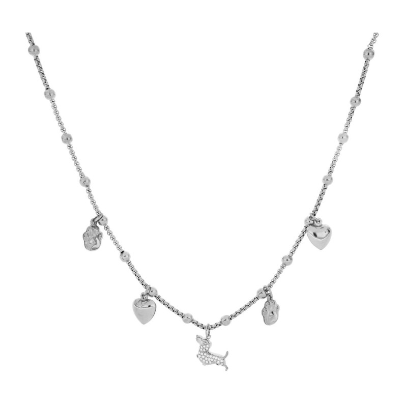 COLLANA ZAHIRA IN ACCIAIO CM 38+5