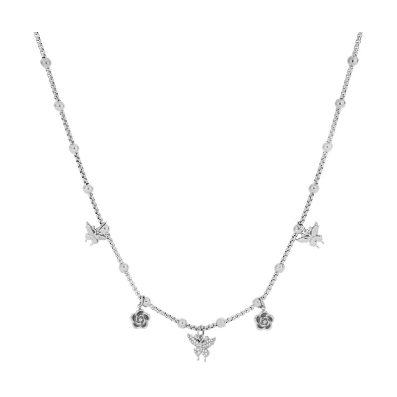 COLLANA ZAHIRA IN ACCIAIO CM 38+5