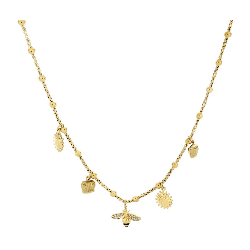 COLLANA ZAHIRA IN ACCIAIO CM 38+5