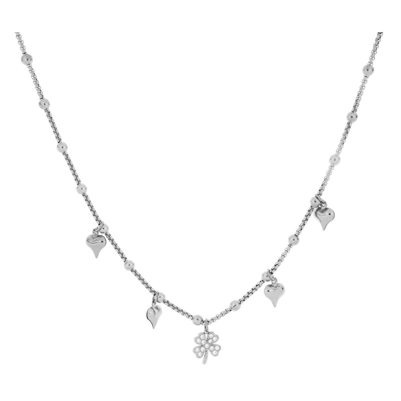 COLLANA ZAHIRA IN ACCIAIO CM 38+5