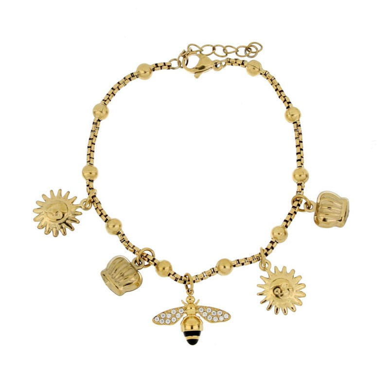 BRACCIALE ZAHIRA IN ACCIAIO CM 17+3