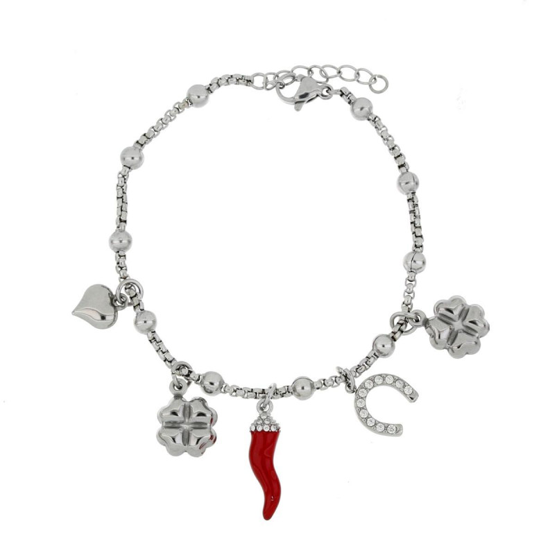 BRACCIALE ZAHIRA IN ACCIAIO CM 17+3
