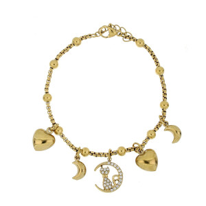 BRACCIALE ZAHIRA IN ACCIAIO CM 17+3
