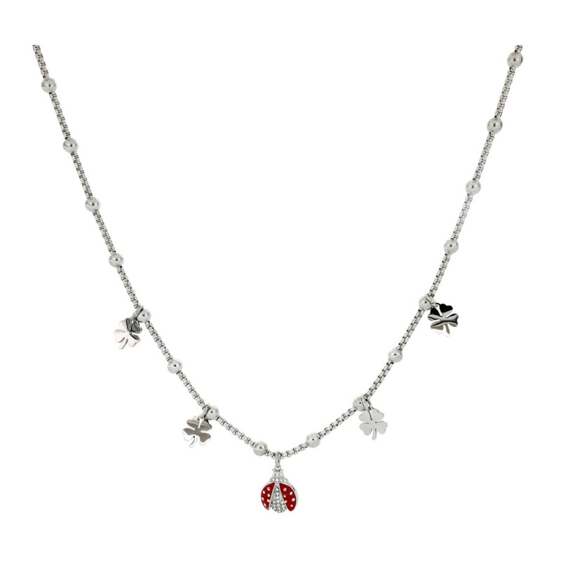COLLANA ZAHIRA IN ACCIAIO CM 38+5