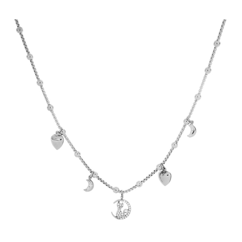COLLANA ZAHIRA IN ACCIAIO CM 38+5