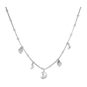 COLLANA ZAHIRA IN ACCIAIO CM 38+5