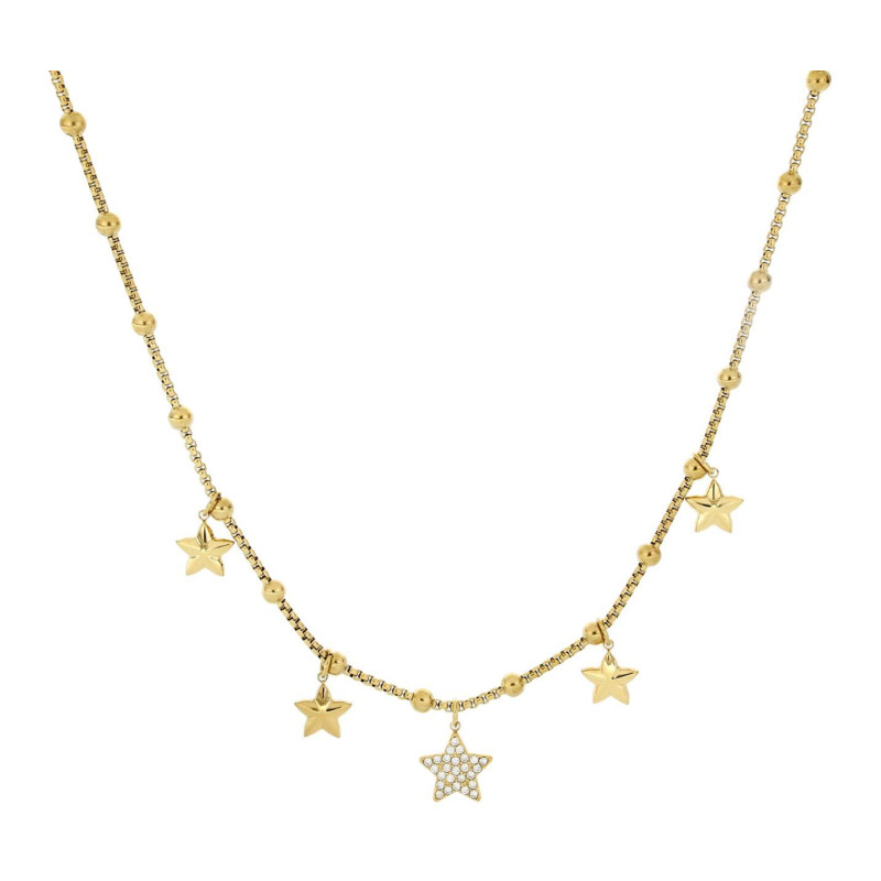 COLLANA ZAHIRA IN ACCIAIO CM 38+5