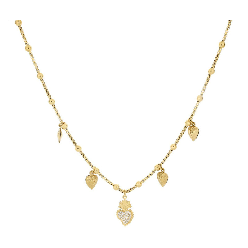 COLLANA ZAHIRA IN ACCIAIO CM 38+5