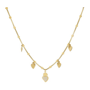 COLLANA ZAHIRA IN ACCIAIO CM 38+5