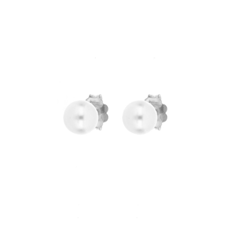 ORECCHINI  PERLA MM 6 ARGENTO 925