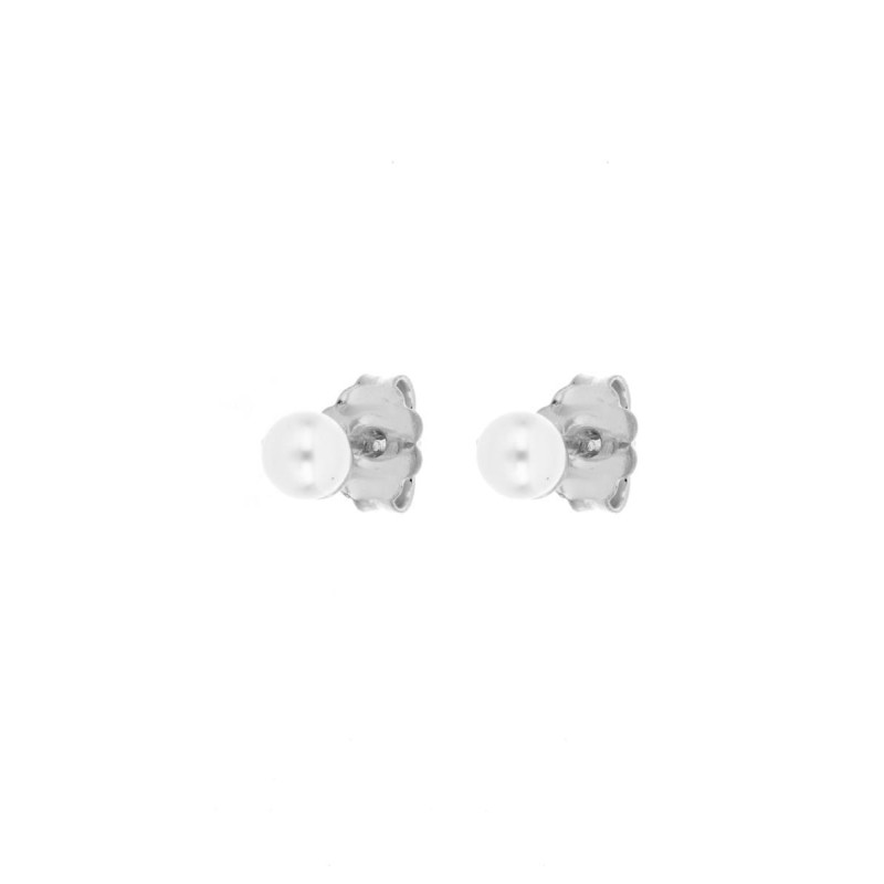 ORECCHINI  PERLA MM 4 ARGENTO 925